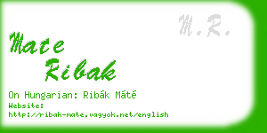 mate ribak business card